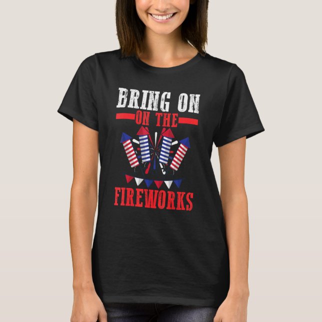 T-shirt Aller Sur Le Feu D'artifice Usa (Devant)