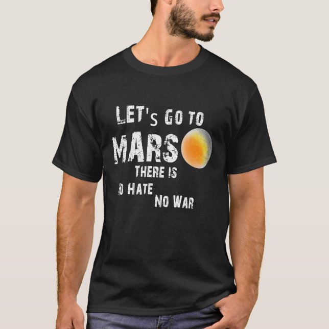T-shirt Aller sur Mars (Devant)