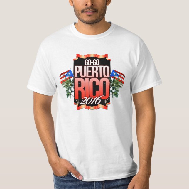 T-SHIRT ALLER-VONT LA CHEMISE D'ANNONCE DE PORTO RICO (Devant)