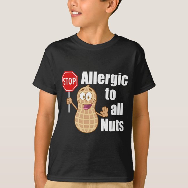 T-shirt Allergie à l'arachide Allergie à tous les enfants  (Devant)