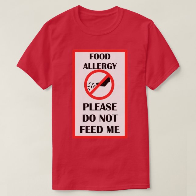 T-shirt Allergie alimentaire (Design devant)