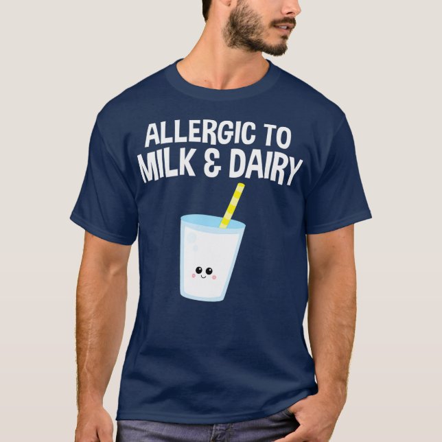 T-shirt Allergie au lait et aux aliments laitiers Allergie (Devant)