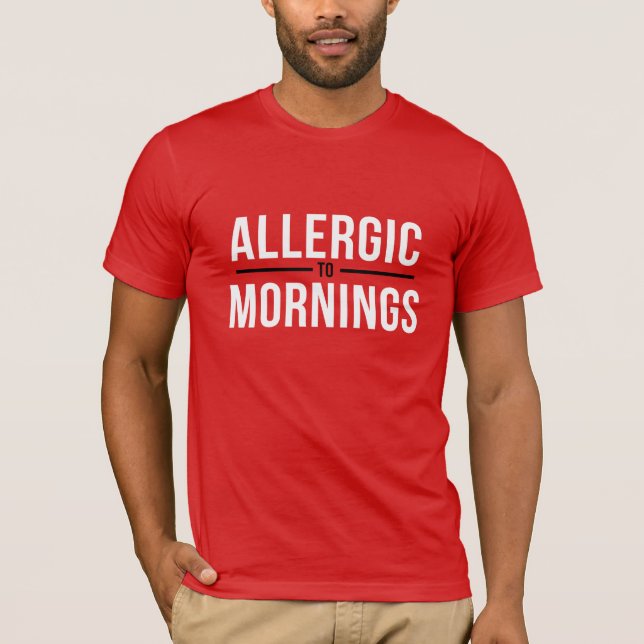 T-shirt Allergie au matin blanc (Devant)