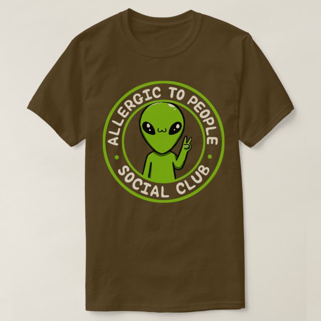 T-shirt Allergie aux gens Social Club Funny par Tobe Fons (Design devant)