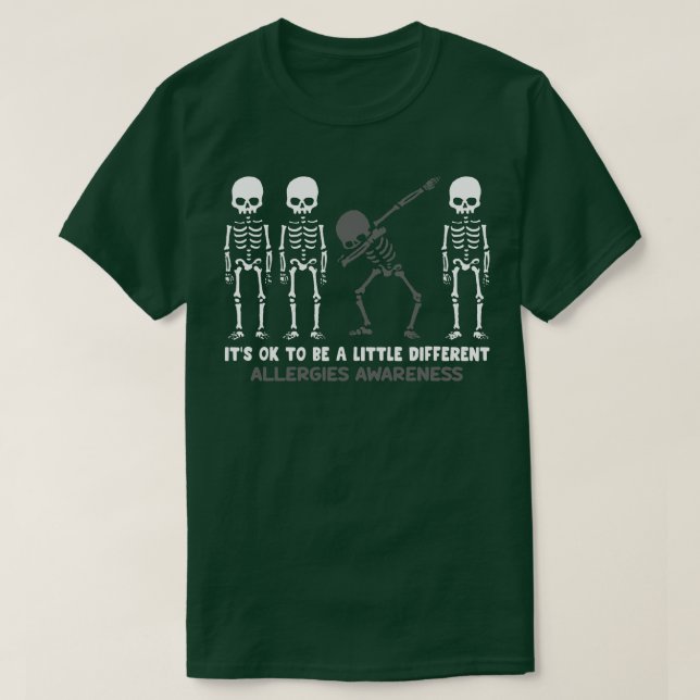 T-shirt Allergies Conscience Il Est Ok D'Être Un Peu Diffé (Design devant)