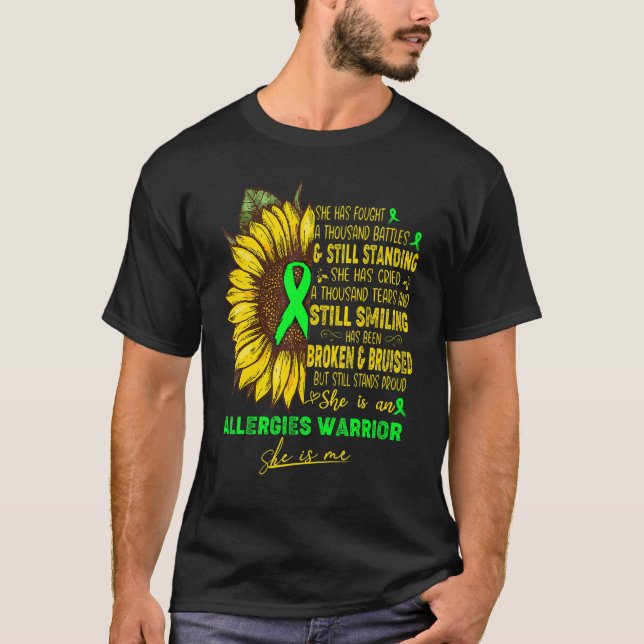 T-shirt Allergies Sensibilisation Elle Est Une Allergies G (Devant)