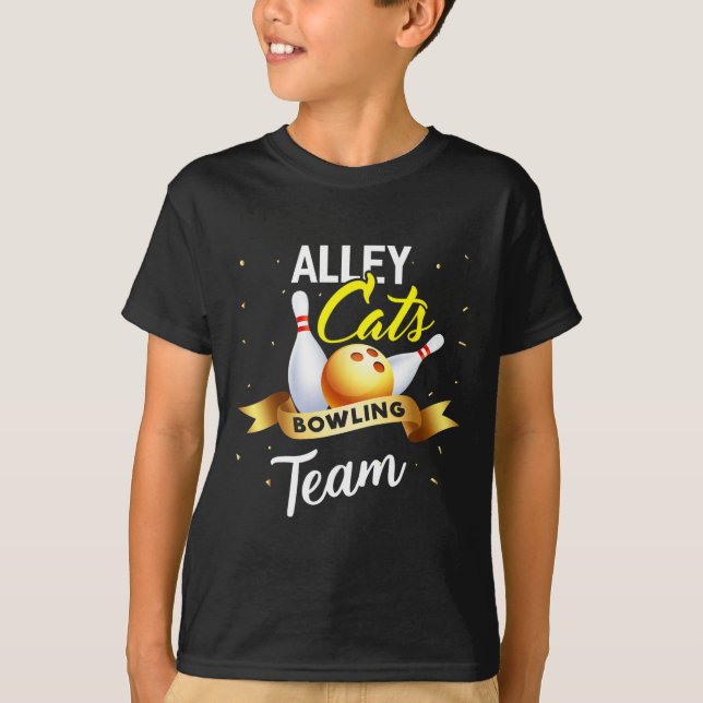 T-shirt Alley Cat Bowling Shirt Funny Bowler Bowler Bowlin (Devant)