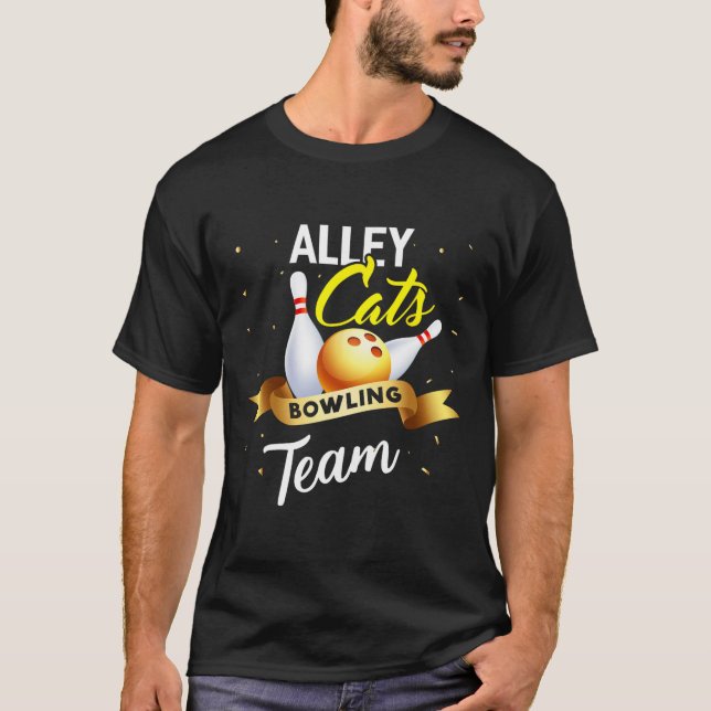T-shirt Alley Cat Bowling Shirt Funny Bowler Bowler Bowlin (Devant)