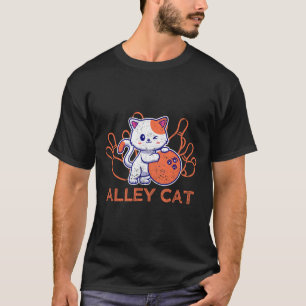 T-shirt Alley Cat Bowling Team Humour Funny Bowler Cats Vi