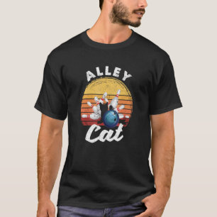 T-shirt Alley Cat Bowling Team Humour Funny Bowler Cats Vi