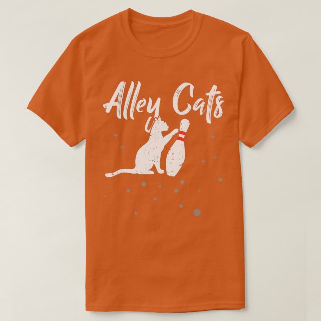 T-shirt Alley Cat Funny Bowler Bowler (Design devant)