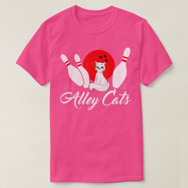 T-shirt Alley Cat Funny Bowler Bowler Bowler 1 (Design devant)