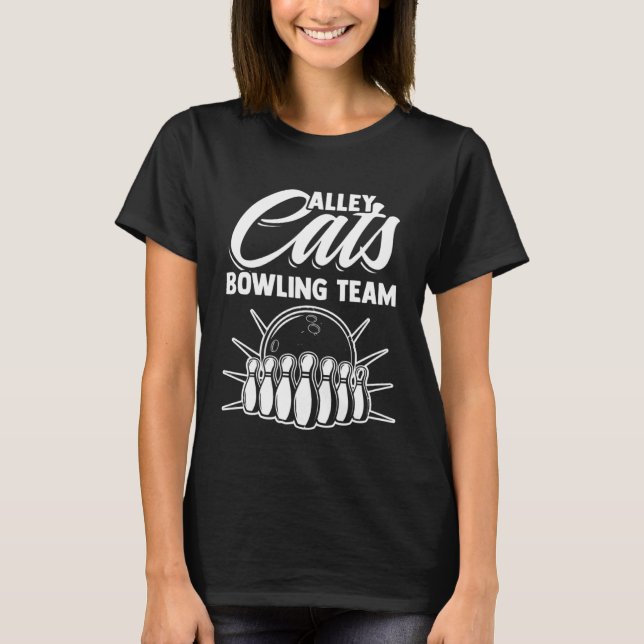 T-shirt Alley Cats Bowling Team Bowl Sport Bowling Bowler (Devant)