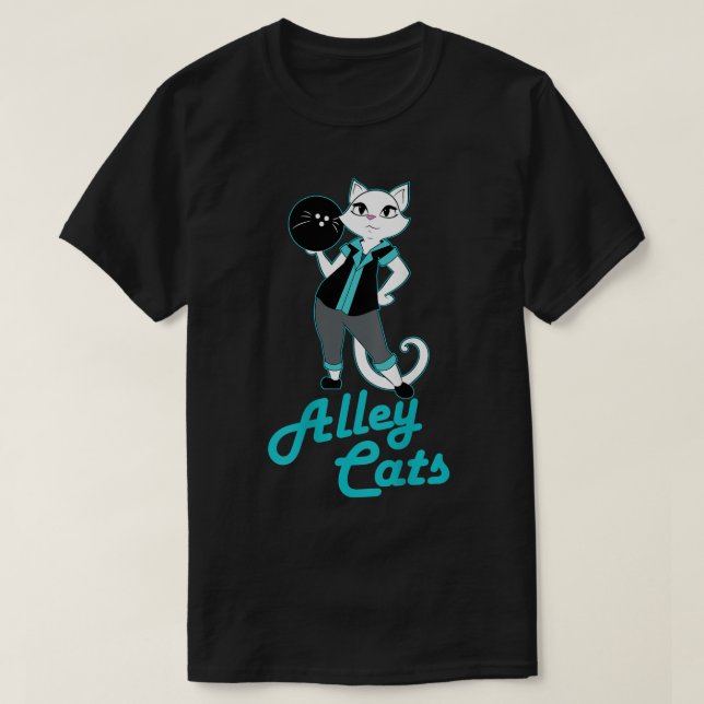 T-shirt Alley Cats Bowling Team Ladies Backside Print (Design devant)