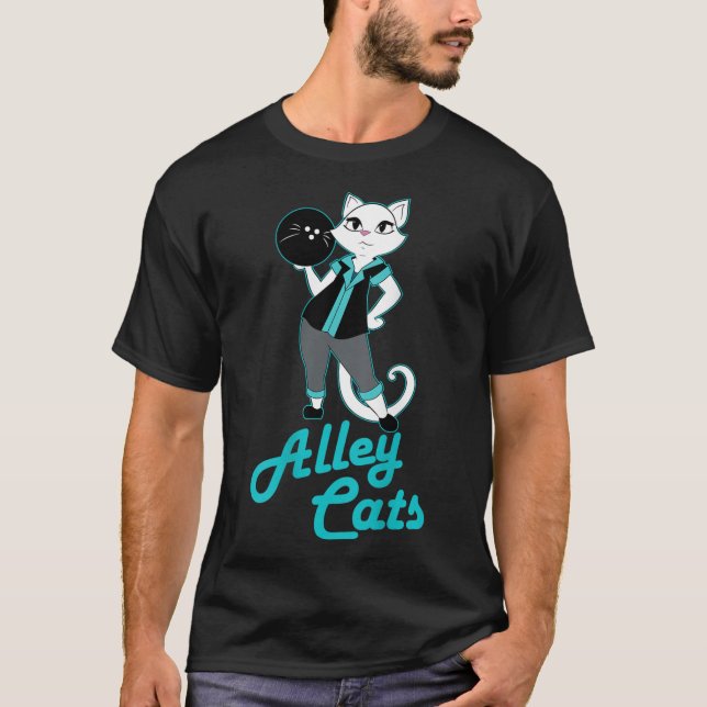 T-shirt Alley Cats Bowling Team Ladies Backside Print (Devant)