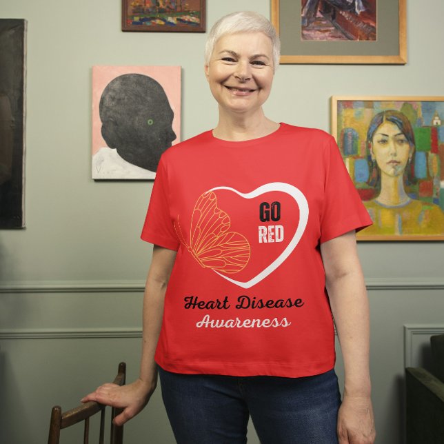 T-shirt Allez à la rouge pour la sensibilisation aux malad (Créateur téléchargé)