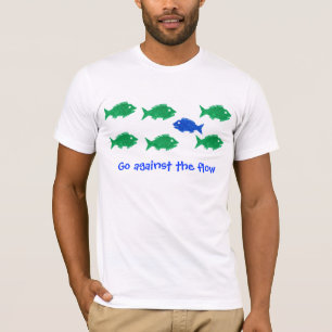 T-shirt Allez à l'encontre l'écoulement