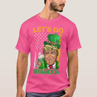 T-shirt Allez Brandon 2022 Saint Patrick'S Day Trump Bière