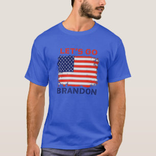 T-shirt Allez Brandon American Flag Drôle drôle mème Ch