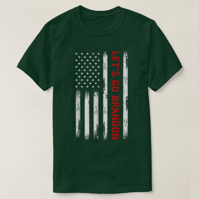 T-shirt Allez Brandon American Flag Funny Trendy Meme S (Design devant)