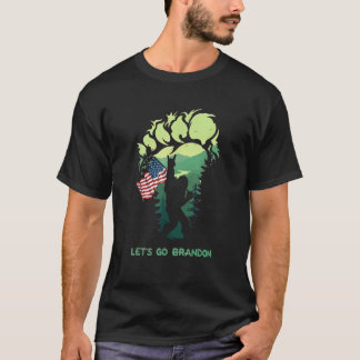 T-shirt Allez Brandon Bigfoot drapeau américain