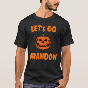 T-shirt Allez Brandon Citrouille Costume d'Halloween Drôl