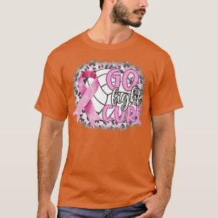 T-shirt Allez combattre un volleyball rose Cure Cancer du 