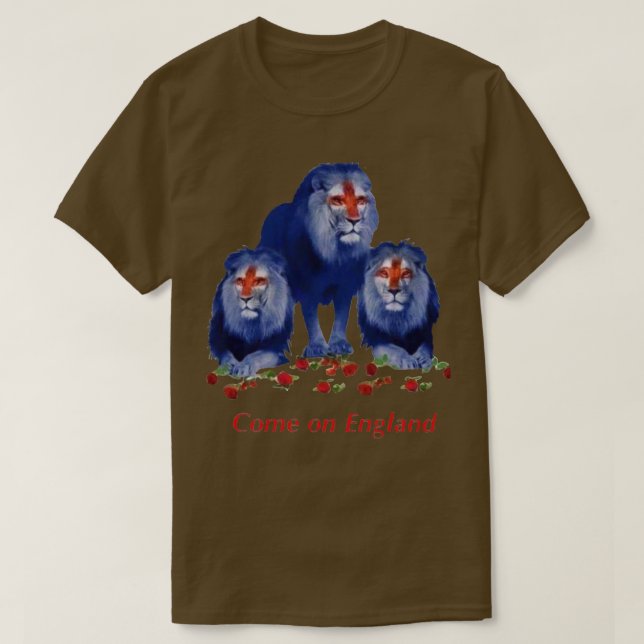 T-shirt Allez l'Angleterre 3 lions (Design devant)