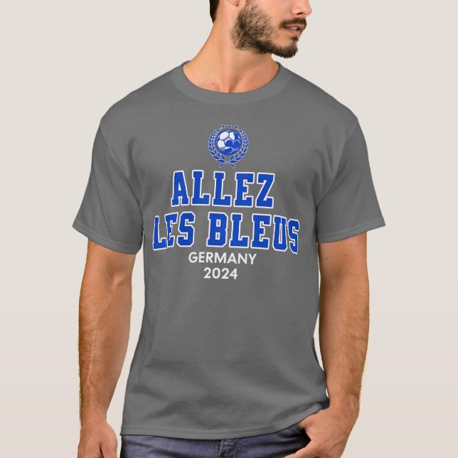 T-shirt Allez Les Bleus Allemagne 2024 fan de France (Devant)