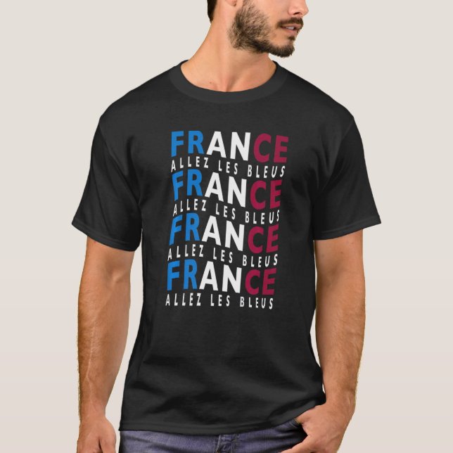 T-shirt Allez Les Bleus France Football Drapeau Football G (Devant)