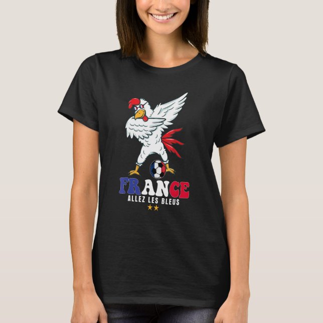 T-shirt Allez les Bleus France Soccer Dabing (Devant)