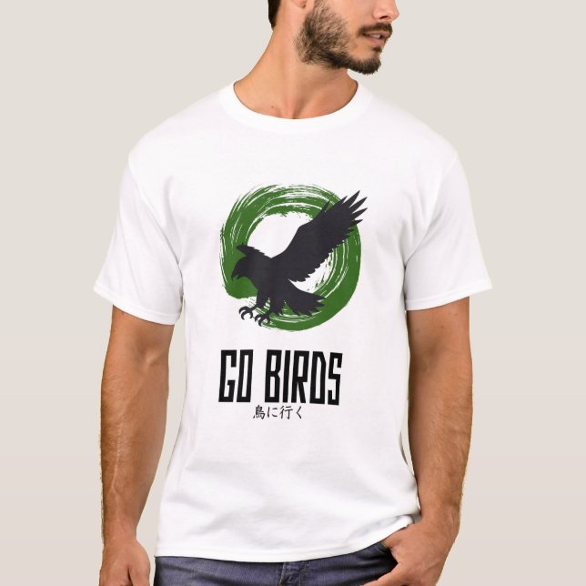 T-Shirt "Allez les Oiseaux" de style japonais (Devant)
