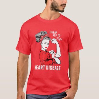 T-shirt Allez Rouge Pour Les Femmes Mois De Sensibilisatio