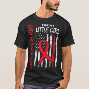T-shirt Allez Rouge Son Combat Fille Petite Fille Maladie