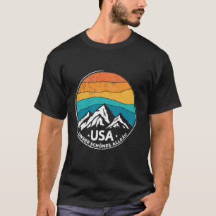 T-shirt Allgäu USA Notre Beau Allgäu Montagnes Randonnée A