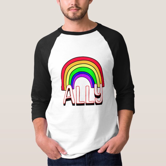 T-shirt Alliance LGBTQIA+ | Cute Arc en ciel et Fierté car (Devant)