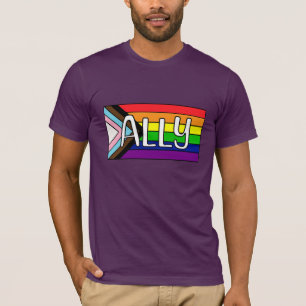 T-shirt Alliance LGBTQIA+ drapeau arc-en-ciel