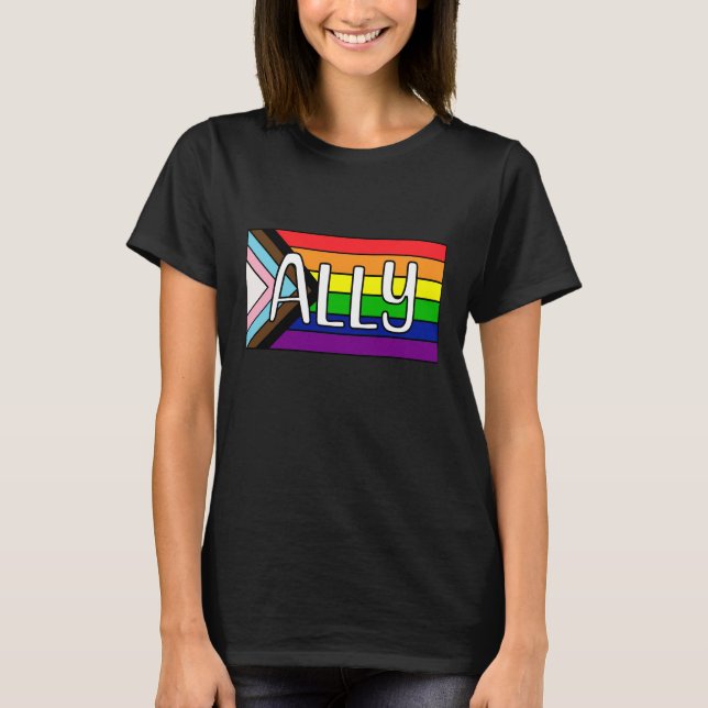 T-shirt Alliance LGBTQIA+ | drapeau arc-en-ciel (Devant)