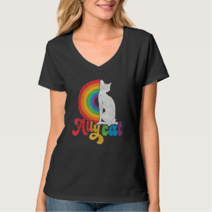 T-shirt Allié LGBT Chat Soyez Gentil Gay Arc-en-ciel LGBTQ