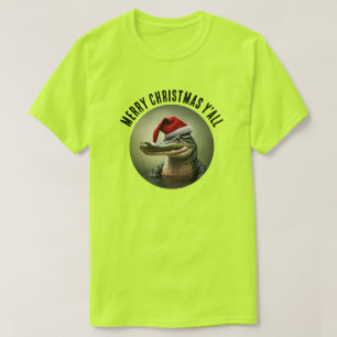T-shirt Alligator amusant à Santa Hat