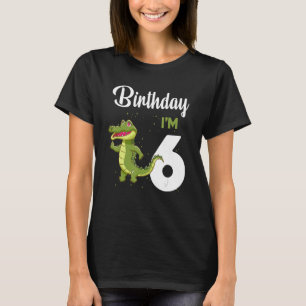 T-shirt Alligator Anniversaire 6 ans Lapin Enfants Filles 