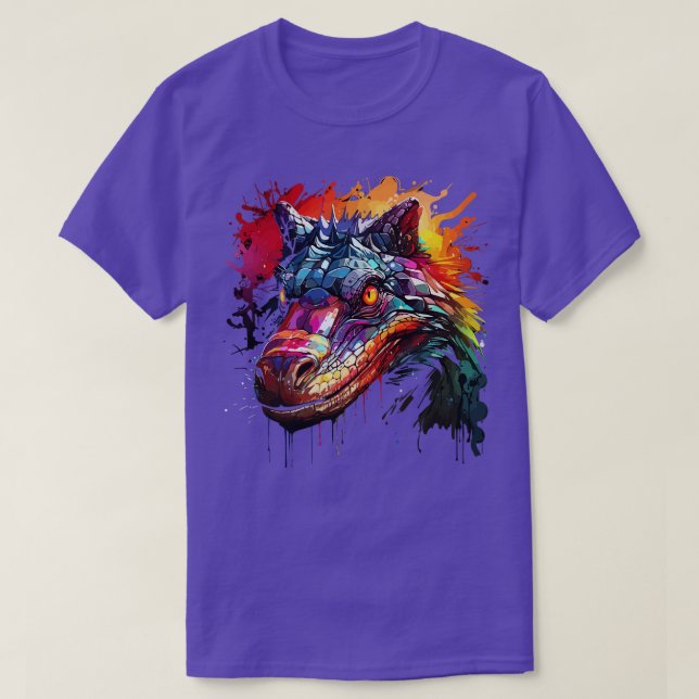 T-shirt Alligator arc-en-ciel (Design devant)