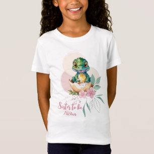 T-Shirt Alligator bébé éclosion fleurs soeur