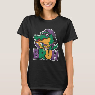 T-shirt Alligator Bruh Mardi Gras Costume Carnaval Ados