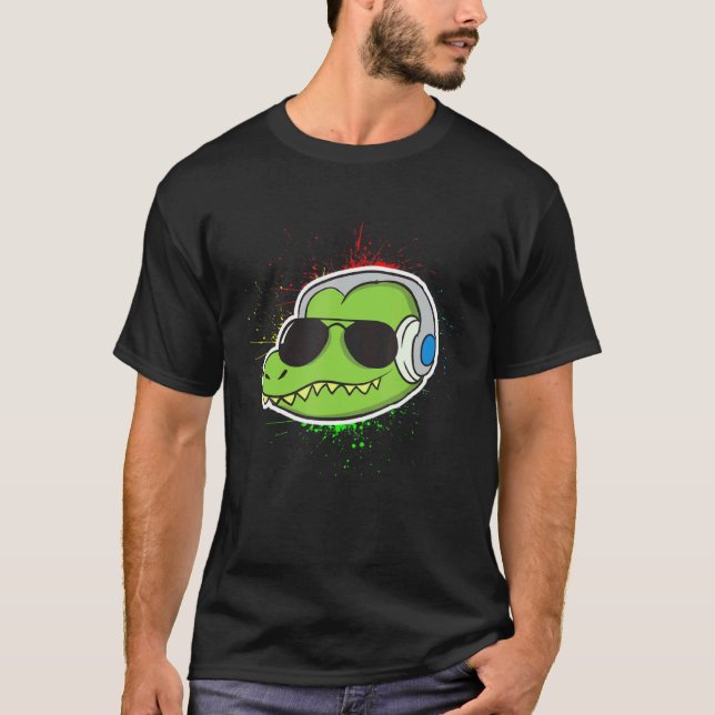 T-shirt Alligator cool avec Alligator casque (Devant)