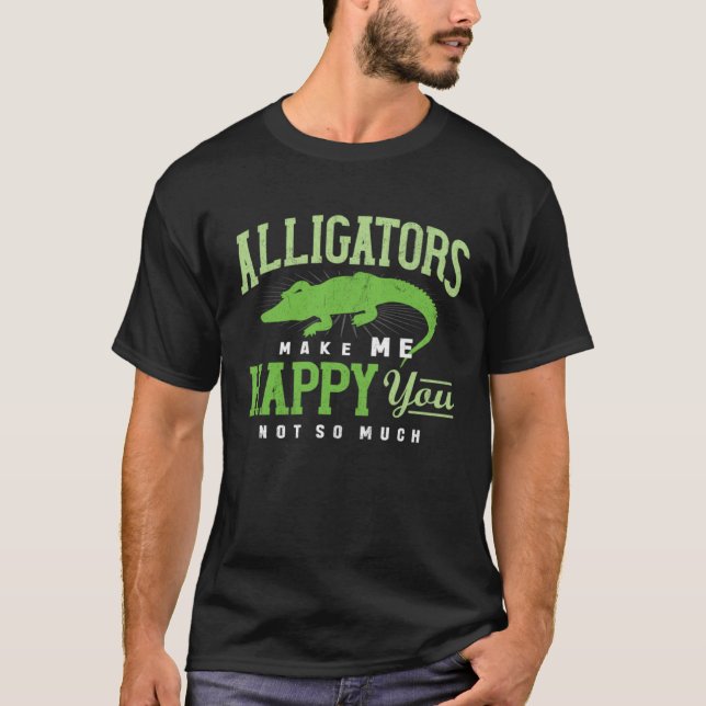 T-shirt Alligator Crocodile Reptiles Zoo Wild Animal (Devant)