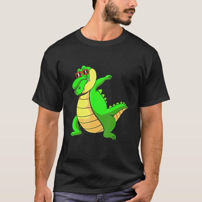 T-shirt Alligator Dab Dabant Crocodile Pour Enfants (Devant)