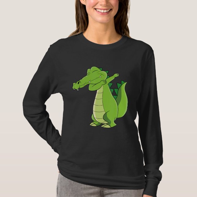 T-shirt Alligator Dansant Drôle Alligator Dabbing (Devant)