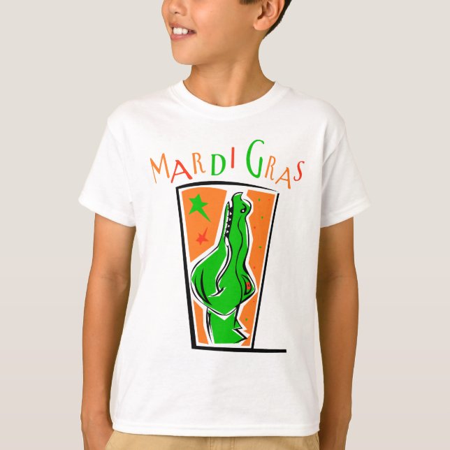 T-shirt Alligator de mardi gras de KRW (Devant)