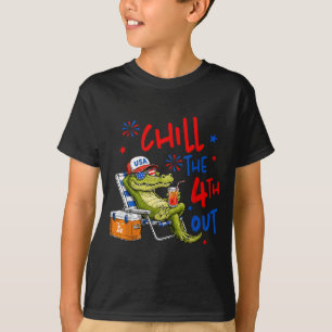 T-shirt Alligator Drôle S'éclater Le Quatre Patriote 4ème